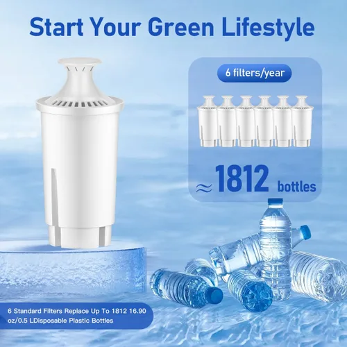 Vista 5 de Repuesto para filtro de agua Brita, repuesto para jarras y dispensadores de agua Brita, Classic OB03, Mavea 107007, 35557, filtro de agua
