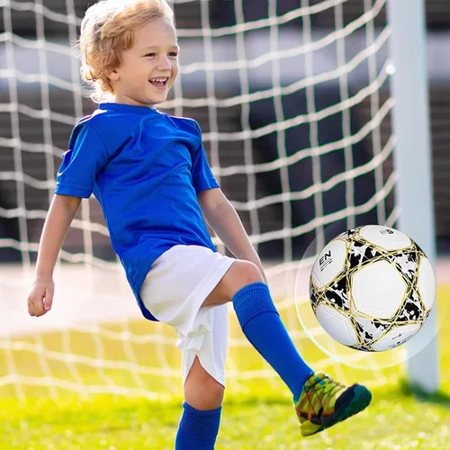 Vista 7 de Balón de fútbol ABAJI tamaño 3, 4, 5 para práctica y entrenamiento, para niños y niñas, regalo, cuero más grueso, anti-explotación