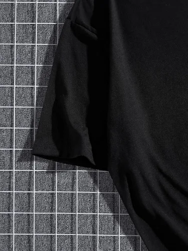 Vista 3 de SOLY HUX Camiseta casual de manga corta con estampado de naipes para hombre