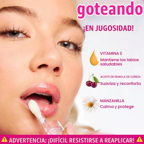Vista 4 de Revolution Pout - Aceite de labios color rosa sandía