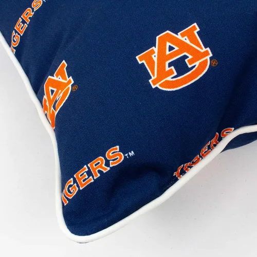 Vista 4 de College Covers Almohada decorativa para exteriores, 16 x 16 pulgadas, tigres caoba