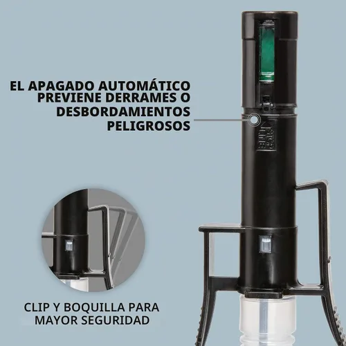 Vista 4 de Jumbl - Bomba automática de transferencia de combustible con parada automática, 3 veces más potente, alimentada por batería tipo D, manguera