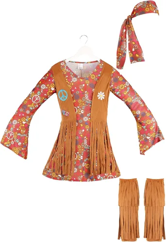 Vista 5 de Disfraz Peace Love Hippie para mujer, Fun World