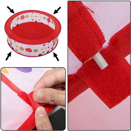 Vista 5 de Hztyyier Tienda de campaña para niños pequeños, tienda de campaña para actividades divertidas en interiores y exteriores, pelotas no incluidas