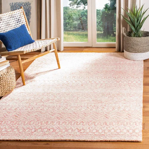 Vista 17 de SAFAVIEH Micro-Loop Collection - Alfombra decorativa de 2 x 3 pies, color aguamarina y marfil, hecha a mano de lana tribal marroquí bohemia, ideal