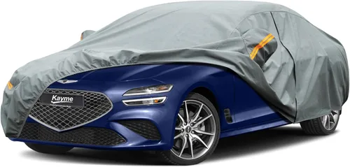 Vista 39 de Kayme Funda de Coche de Servicio Pesado Impermeable para Todo Tipo de Clima, Ajuste Personalizado para Tesla Model S, Cubierta Exterior Completa