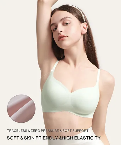 Vista 5 de Ubras Sujetador de chaleco sin costuras con cuello de princesa sin costuras para mujer