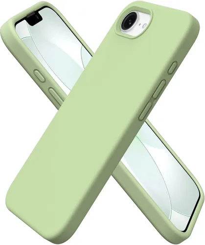 Vista 14 de ORNARTO Funda compatible con iPhone 16e de 6.1 pulgadas (2025), silicona líquida de 3 capas cubierta completa de goma de gel suave, funda protectora
