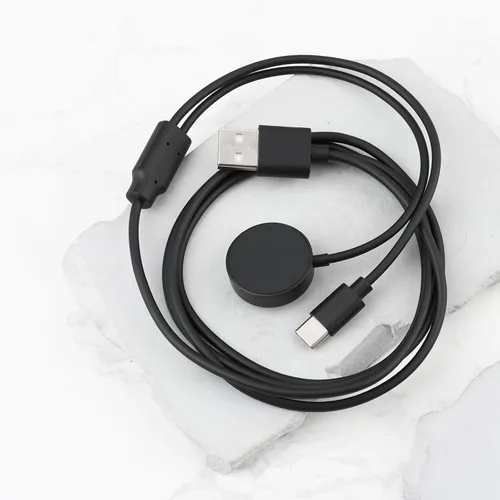 Vista 7 de Cable de carga inalámbrico USB 2 a 1 Tpye-C de 3.9 pies compatible con Fossil Gen 6/5/4