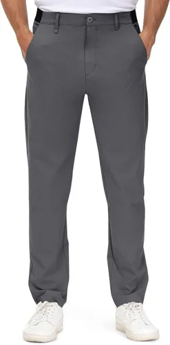 Vista 6 de TBMPOY Pantalones de golf elásticos para hombre con 4 bolsillos, de secado rápido, ligeros, de verano, pantalones casuales para hombres, trabajo