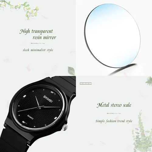 Vista 2 de SKMEI Reloj impermeable para mujer, reloj de pulsera para mujer, vestido casual, analógico, de cuarzo, para mujer