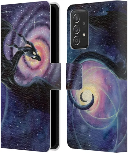 Vista 235 de Head Case Designs Officially Licensed Carla Morrow Galactic Entrancement Dragons Leather Wallet Case Compatible with Samsung Galaxy A07 4G