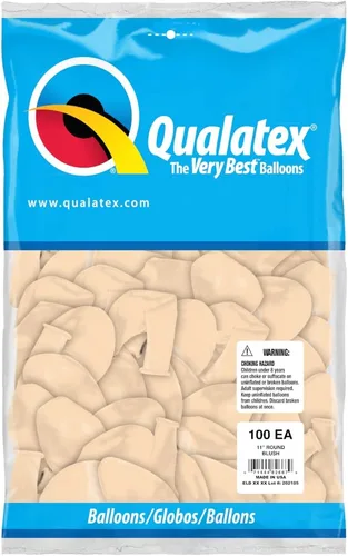 Vista 2 de Qualatex Globos de látex rubor de 11 pulgadas (100 unidades)