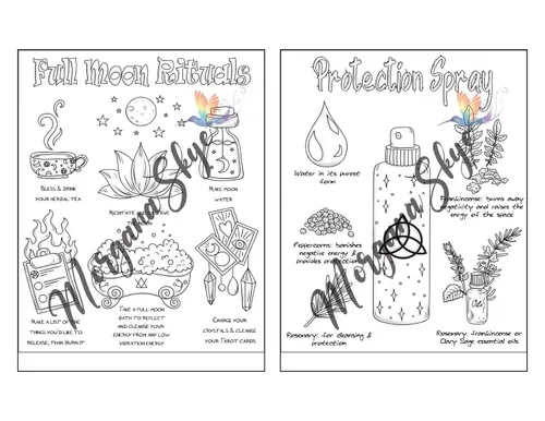 Vista 14 de Witchcraft Coloring Book for Adults Channel Your Creative Energy and Discover the Magic of Plants, Herbs, Crystals, and Beyond