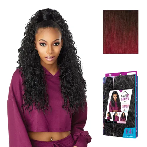 Vista 15 de Sensationnel Instant Updown Halfwig Pony-Iud 2, 1 JETBLACK