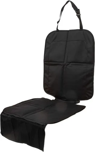 Vista 5 de Nuby Protector de asiento de coche de lujo, alfombrilla negra para usar debajo del asiento de coche del niño
