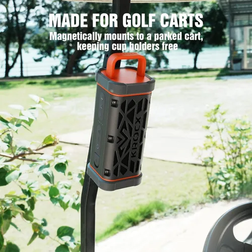 Vista 3 de TRAVOR - Altavoz Bluetooth magnético resistente para carrito de golf Gris meteorito