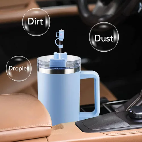 Vista 3 de Stanley - Fundas para pajitas – 6 piezas de silicona para vasos de 30 y 40 onzas, puntas de popote de 0.394 in