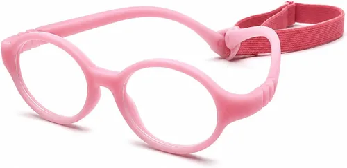 Vista 12 de Baby Glasses 0-1 Year - XXS Round Infant Glasses with Strap 38-14-120 - Clear Newborn Spectacles for Prescription Negro