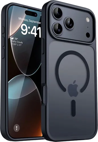 Vista 54 de CACOE Funda magnética para iPhone 12 y iPhone 12 Pro de 6.1 pulgadas - Compatible con MagSafe y soporte magnético para teléfono en el automóvil,