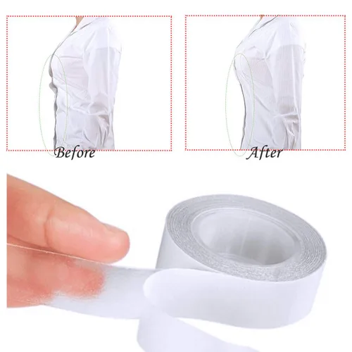 Vista 3 de Cinta corporal de doble cara para ropa a piel, cinta de vestir con dispensador de 16.4 pies, transparente