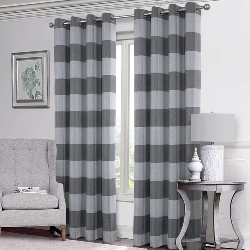 Vista 37 de always4u - Cortinas de cuadros beige con ojales, aspecto de lana, modernas para sala de estar y dormitorio, decoración del hogar, cortinas a