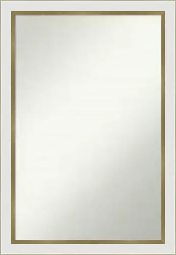 Vista 313 de Amanti Art Espejo personalizado, espejo de baño estrecho Alexandria White Wash, espejo de pared o espejo de tocador de baño sobre el fregadero
