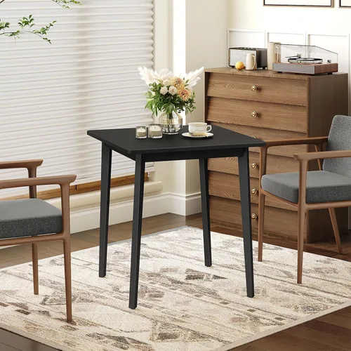Vista 9 de Mesa de Comedor de Bambú HOOBRO, Mesa de Comedor Cuadrada para 2, Mesa de Cocina de 27.6" para Espacios Pequeños, Mesa de Escribir, Fácil de Montar