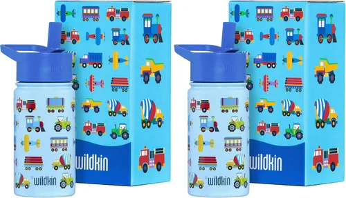 Vista 42 de Wildkin Kids - Botella de agua de acero inoxidable de 14 onzas para niños – Sin BPA, a prueba de fugas, aislada, fácil de limpiar - Ballerina