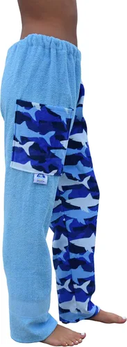 Vista 2 de Pantalones de toalla para nadadores - Pantalones de toalla de rizo de algodón - Cobertura de playa - Ropa de resort - Ropa de baño