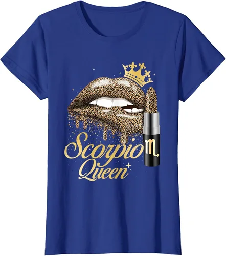 Vista 18 de Scorpio Queen - Zodiac Sign Horoscope Birthday T-Shirt Negro