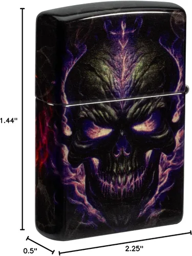 Vista 3 de Zippo Encendedor: Calavera Flaming - 540 Fusion 81706