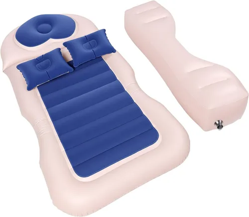 Vista 8 de Zerodis Car Back Seat Air Mattress for SUV, Inflatable Travel Bed with 2 Blue