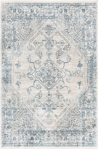 Vista 26 de Unique Loom Newport Collection - Alfombra de área ocre (2' x 3' 11", azul/marrón claro)