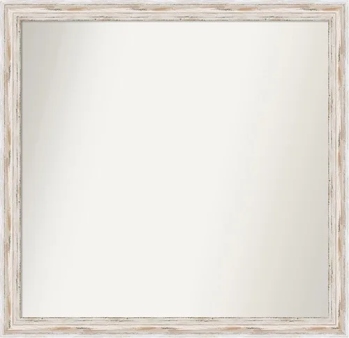 Vista 482 de Amanti Art Espejo personalizado, espejo de baño estrecho Alexandria White Wash, espejo de pared o espejo de tocador de baño sobre el fregadero