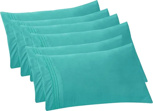 Vista 13 de Elegant Comfort Fundas de almohada sólidas de microfibra de alta calidad hotelera, tejido suave, resistente a las arrugas y a las manchas, fácil
