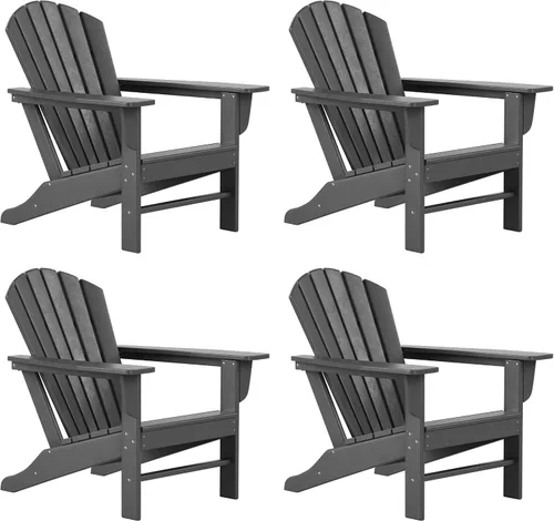 Vista 35 de WestinTrends Dylan - Silla Adirondack para exteriores (juego de 2), color blanco