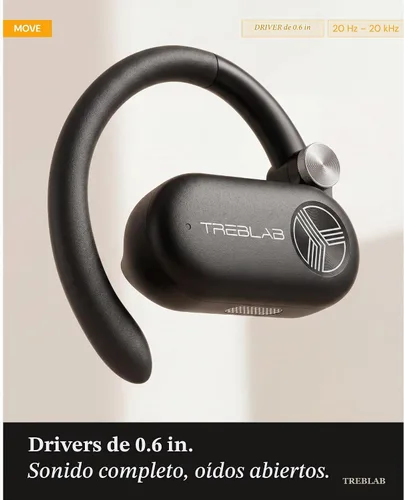 Vista 3 de TREBLAB X-Open - Auriculares inalámbricos True Open Ear de oído abierto, comodidad ligera, ajuste detrás de la oreja, sonido envolvente, micrófono