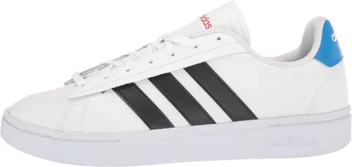 Vista 8 de adidas Grand Court Alpha Tenis para hombre, Cloud White-Pulse Blue-almost Yellow