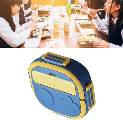 Vista 3 de TOPINCN Lonchera dividida de gran capacidad con material de acero inoxidable, contenedor de alimentos con múltiples compartimentos para el hogar al