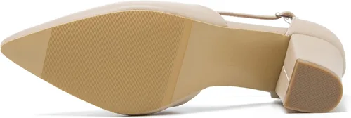 Vista 6 de Zapatos de tacón bajo para mujer, con puntera cerrada, tacón grueso, correa cruzada, para boda, novia, fiesta, zapatos de vestir