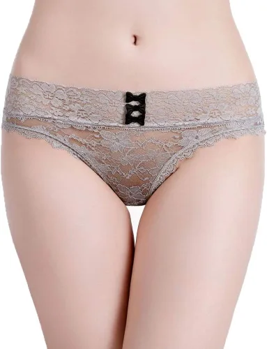 Vista 6 de Mboosen 6 Bragas para mujer de encaje transpirable ropa interior mediados de altura más