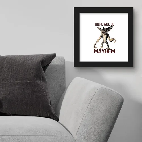 Vista 3 de Trends International Gallery Pops Gremlins - There Will Be Mayhem - Arte de pared, versión enmarcada negra, 12 x 12 pulgadas
