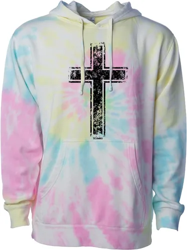 Vista 10 de Tcombo Sudadera con capucha unisex con diseño de cruz angustiada