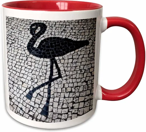 Vista 7 de 3dRose China, Macao. Portuguese Tile Designs, taza cuadrada del Senado, 11 oz, negro