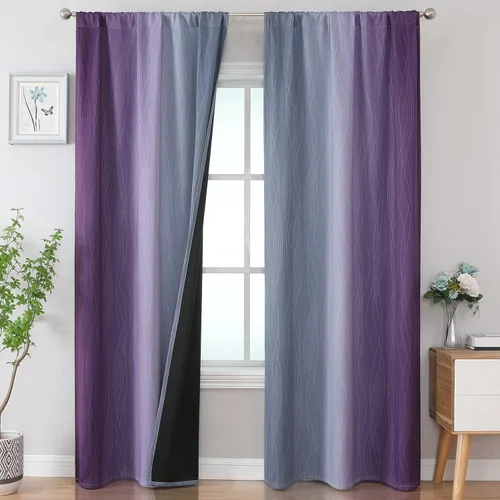 Vista 76 de Estelar Textiler Cortinas oscurecedoras beige y blanco grisáceo de 45 pulgadas de largo, cortinas graduadas con bloqueo de luz para baño, cortinas