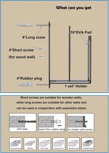 Vista 7 de Soporte de pared multifuncional para portátil y teclado, soporte de caja de cable para router/módem/caja de TV/tableta/libro electrónico/teléfono