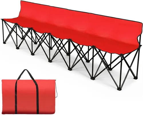 Vista 11 de Flexzion Asiento de banco plegable portátil, 6 plazas, banco de fútbol plegable, asientos portátiles para gradas, camping, línea lateral, con Negro