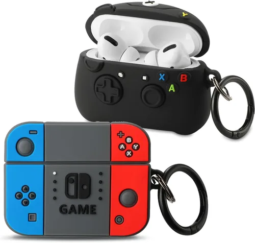 Vista 20 de [Paquete de 2] Gedicht para Airpods Pro, bonita funda de personajes de dibujos animados de AirPods Pro, diseño único, divertido y divertido Kawaii