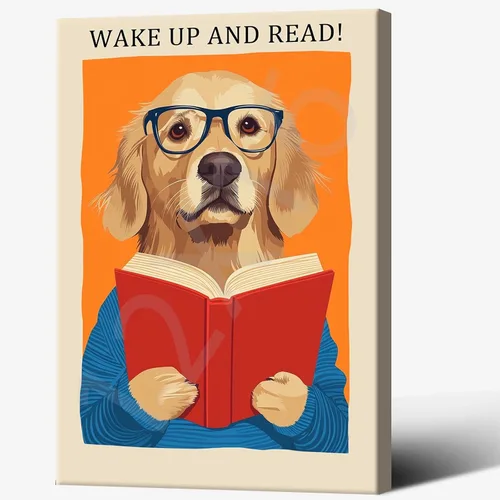 Vista 10 de Póster vintage de gato y libro, arte de pared inspirador, arte de lectura clásico para amantes de los libros, pintura para sala de estar, oficina